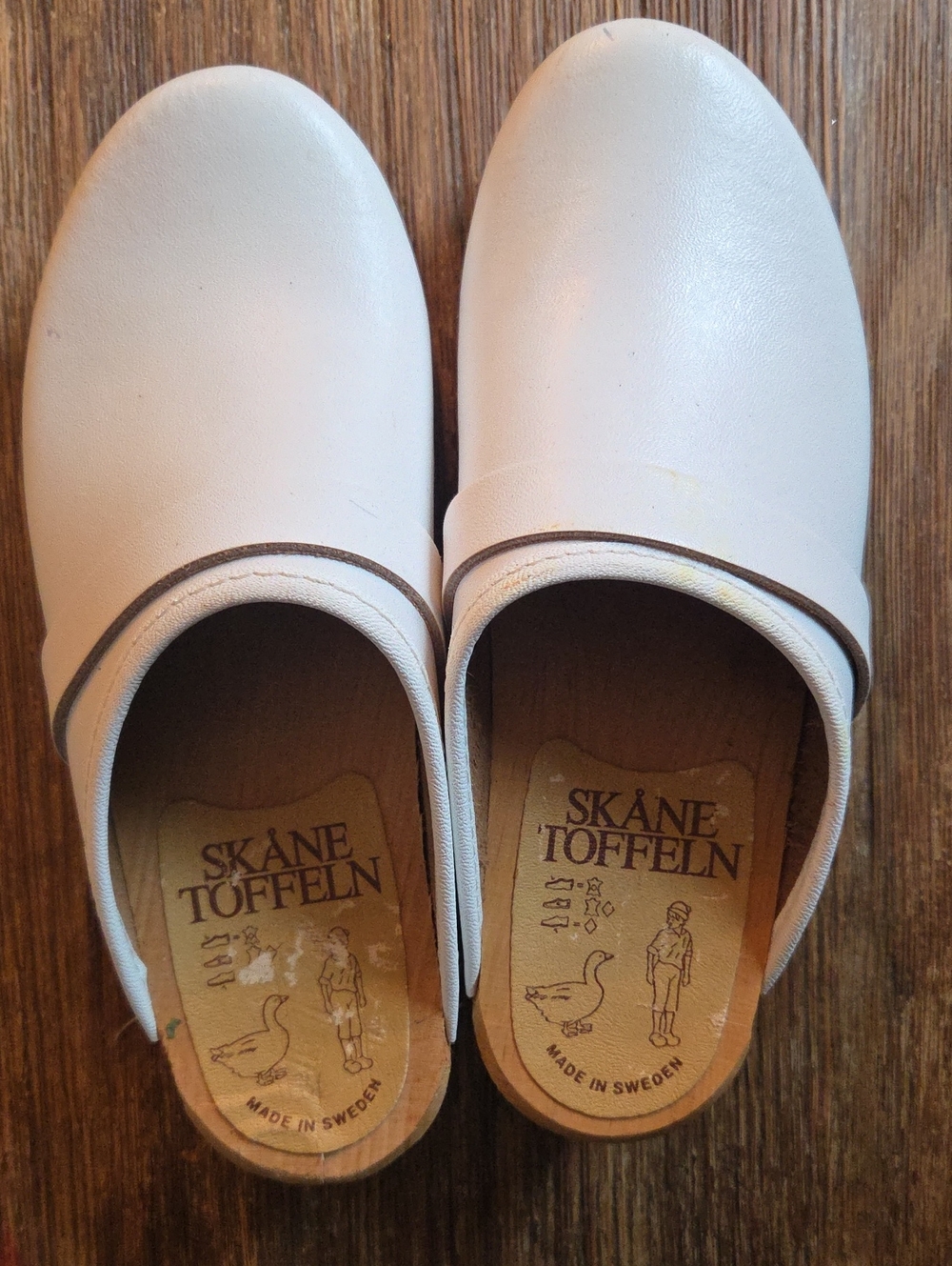 Women's White Swedish Clogs